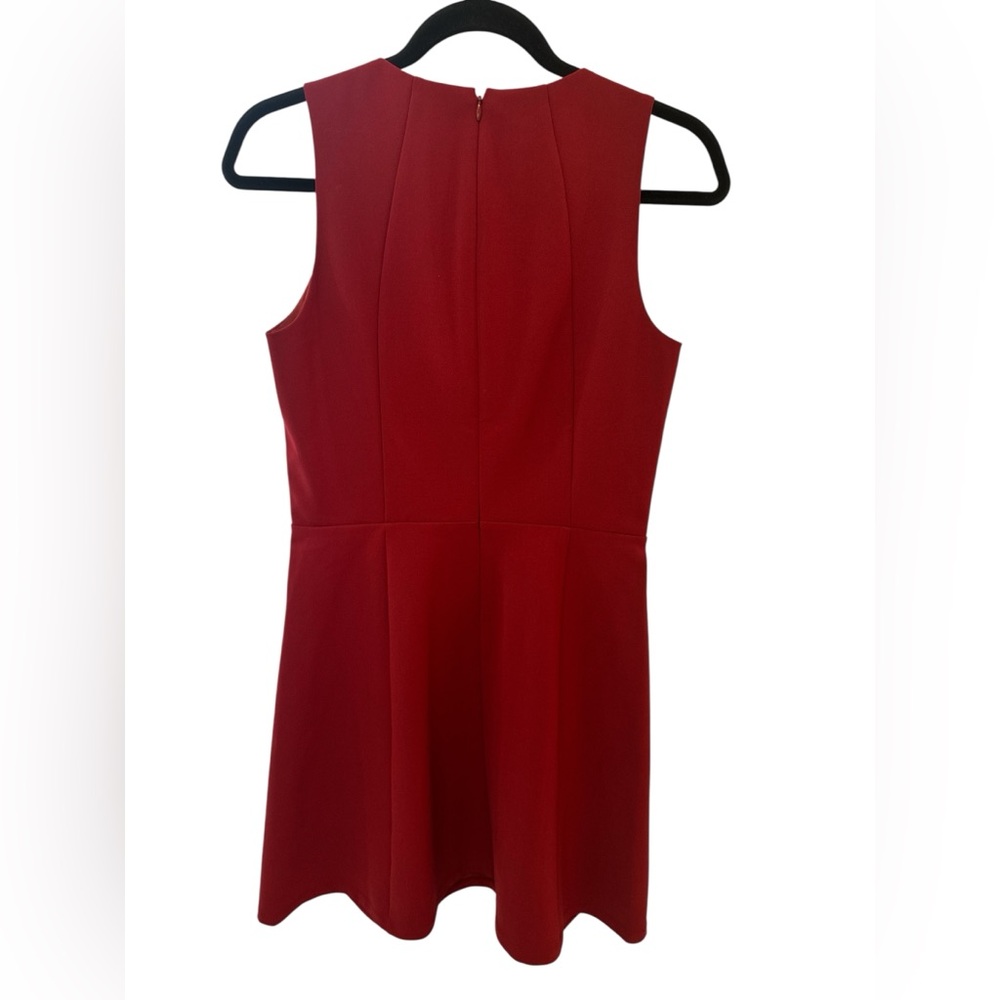 Madewell Sleeveless Burgundy Fit-and-Flare Midi Dress - Picture 2 of 7